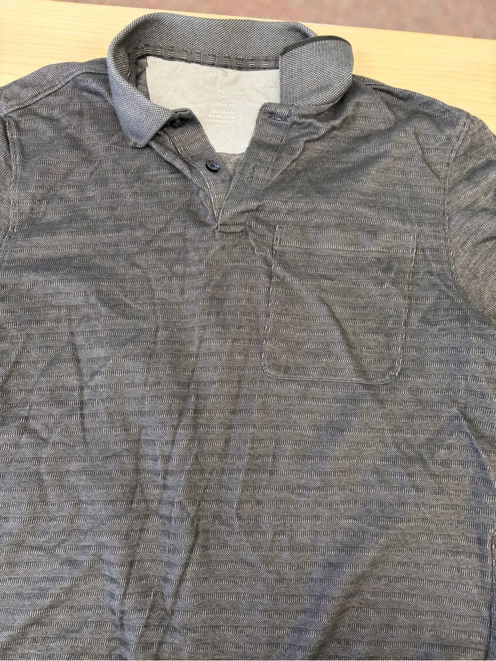 Van Heusen Men's Grey Textured Polo